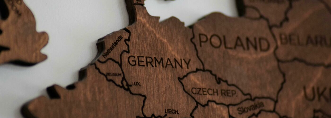 Karte von Europa mit Deutschland in der Mitte