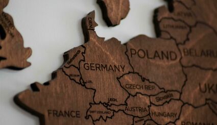 Karte von Europa mit Deutschland in der Mitte